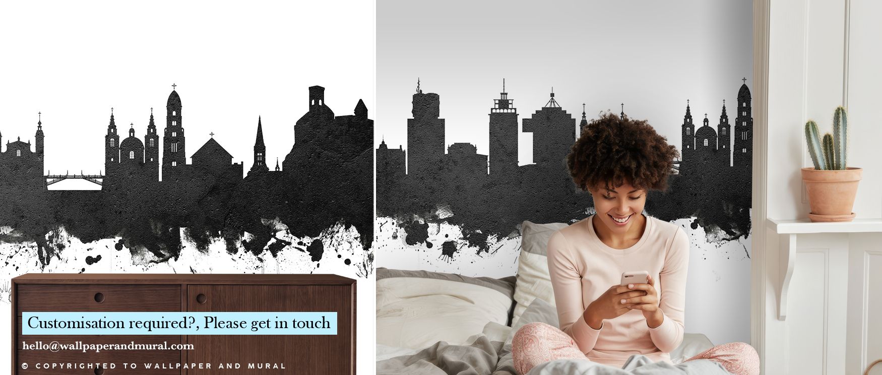 Urban resonance shines in the Ljubljana Slovenia Skyline Black & White Wallpaper, where architectural silhouettes glow in monochrome contrasts, enriching restful bedrooms or vibrant living rooms with cultural presence, decorative refinement, and timeless 
