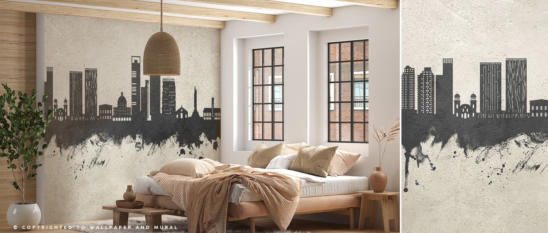 The Luanda Skyline Concrete Wallpaper conveys raw artistry, where concrete tones frame silhouettes, enriching restful bedrooms or stylish offices with atmosphere, decorative resonance, and cultural authenticity that glow with heritage refinement and timel