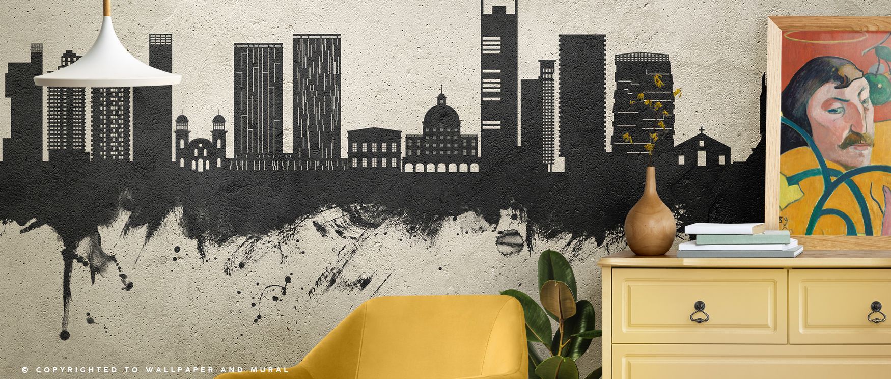Architectural resonance defines the Luanda Skyline Concrete Wallpaper, where textured tones frame silhouettes, enriching restful bedrooms or inviting offices with atmosphere, cultural refinement, and decorative sophistication that sustain timeless artistr