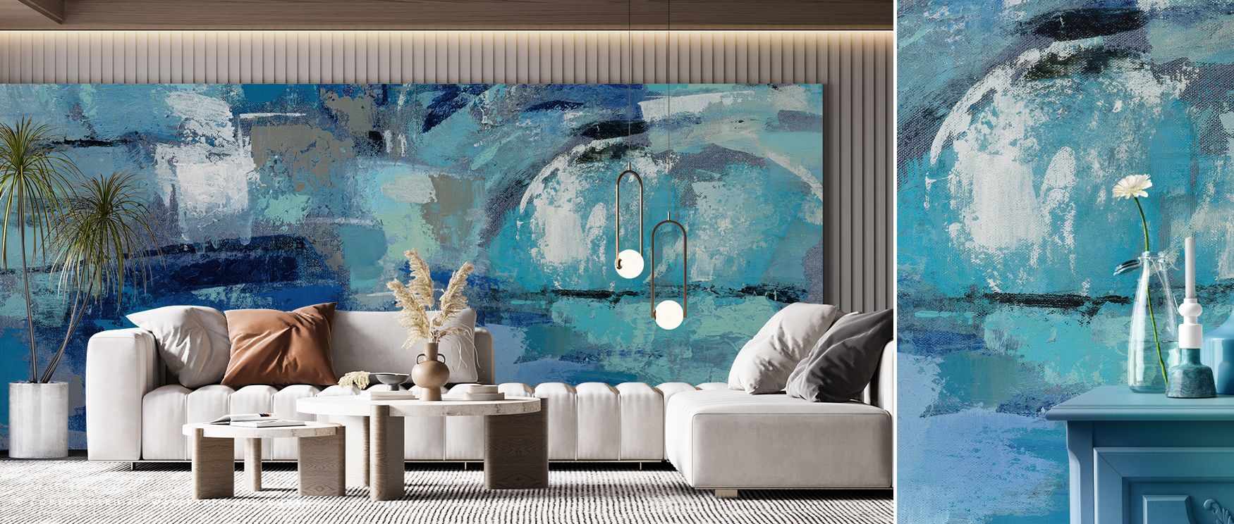 Distinct resonance appears in the Marine Dreams Wallpaper as flowing tones highlight decorative rhythm, enriching restful bedrooms or welcoming living rooms with atmosphere, cultural refinement, and timeless sophistication that glow with balance. 