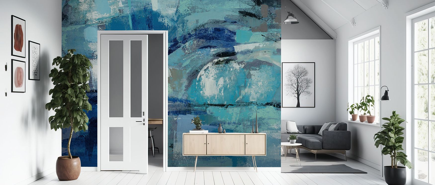 Artistic brilliance shapes the Marine Dreams Wallpaper as fluid imagery sustains aquatic depth, enriching restful bedrooms or lively offices with atmosphere, decorative resonance, and cultural refinement that glow with sophistication. 