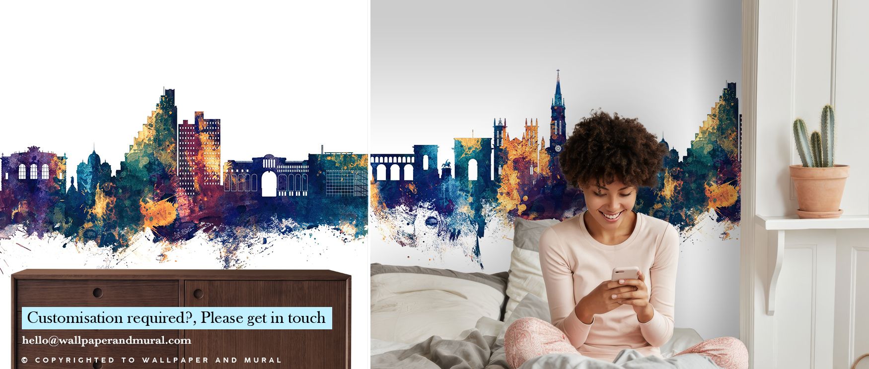 Decorative resonance shines in the Montpellier Skyline Blue & Bronze Wallpaper as radiant tones enrich imagery, enriching restful bedrooms or inviting living rooms with atmosphere, cultural refinement, and decorative refinement that glow with balance. 