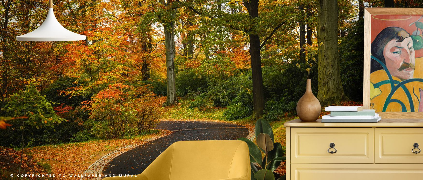Luminous refinement defines the Morning Walk in the Park Wallpaper as soft tones sustain serenity, enriching restful bedrooms or lively living rooms with atmosphere, cultural resonance, and decorative refinement that glow with artistry. 