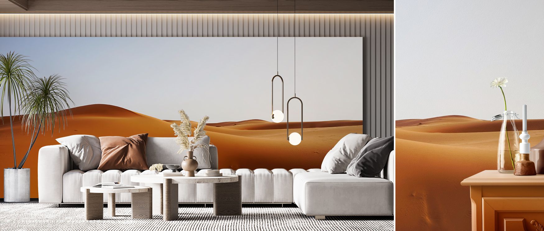 Luminous serenity defines the Morocco Dunes Wallpaper as desert hues enrich interiors, enhancing restful bedrooms or lively living rooms with atmosphere, decorative resonance, and cultural refinement that glow with balance. 