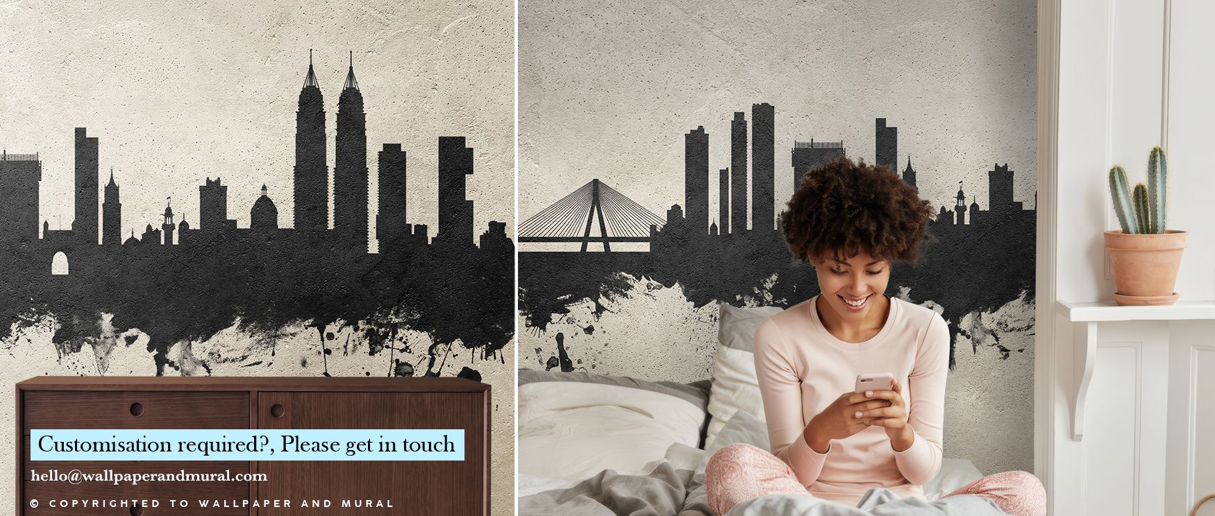 Decorative artistry flourishes in the Mumbai Skyline India Bombay Concrete Wallpaper as contours sustain imagery, enriching restful bedrooms or inviting living rooms with atmosphere, cultural resonance, and decorative refinement that glow with elegance. 