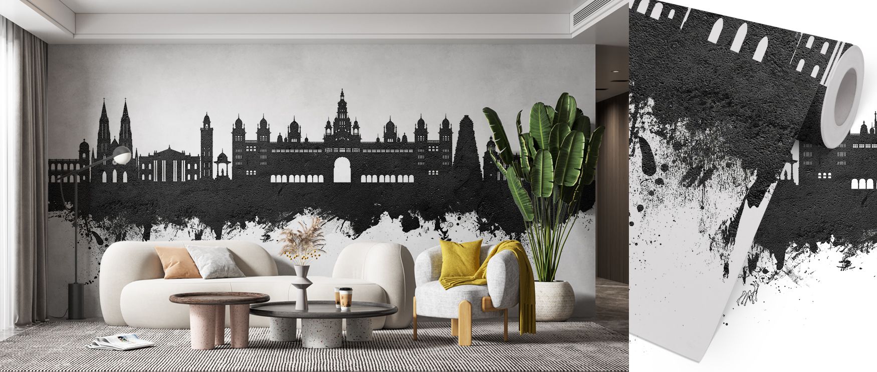 Cultural artistry flourishes in the Mysuru Skyline India Wallpaper as detailed architecture sustains resonance, enriching restful bedrooms or welcoming living rooms with atmosphere, decorative refinement, and timeless artistry that glow with elegance. 