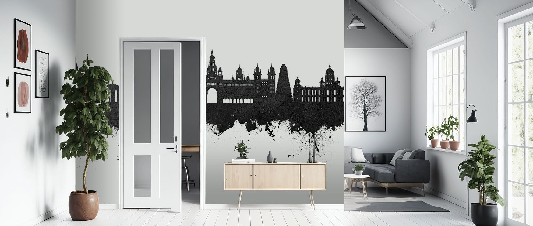 Luminous elegance defines the Mysuru Skyline India Wallpaper as iconic forms enrich surfaces with brilliance, enhancing restful bedrooms or lively living rooms with atmosphere, decorative refinement, and cultural artistry that glow with balance. 