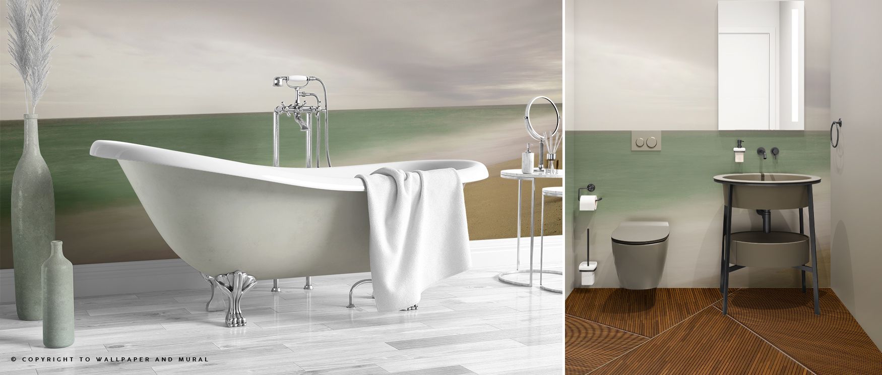Bold refinement is conveyed in the Nantucket II Wallpaper as waves and landscapes enrich imagery, enhancing restful bedrooms or lively offices with atmosphere, decorative resonance, and artistic resonance that glow with elegance. 
