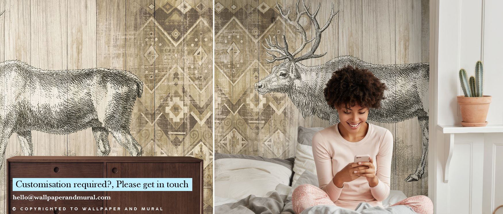 Decorative harmony flourishes in the Natural History Lodge IX Wallpaper as rustic tones sustain resonance, enriching restful bedrooms or inviting living rooms with atmosphere, cultural resonance, and artistic refinement that glow with sophistication. 