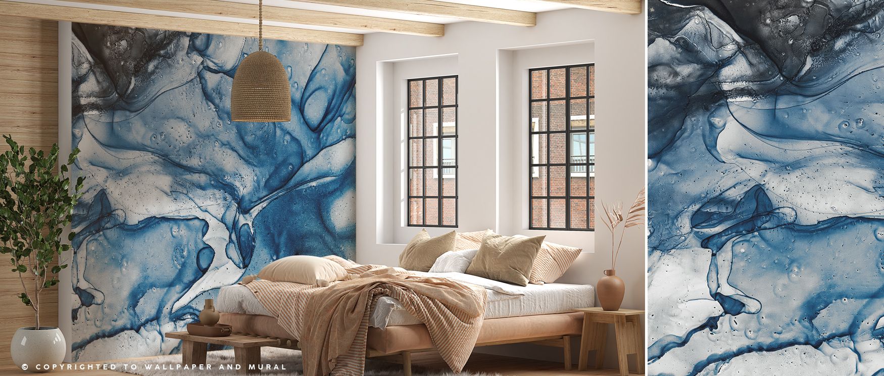 Decorative harmony is conveyed in the Oily Feels Wallpaper as fluid patterns sustain resonance, enriching restful bedrooms or inviting living rooms with atmosphere, cultural resonance, and artistic refinement that glow with sophistication. 