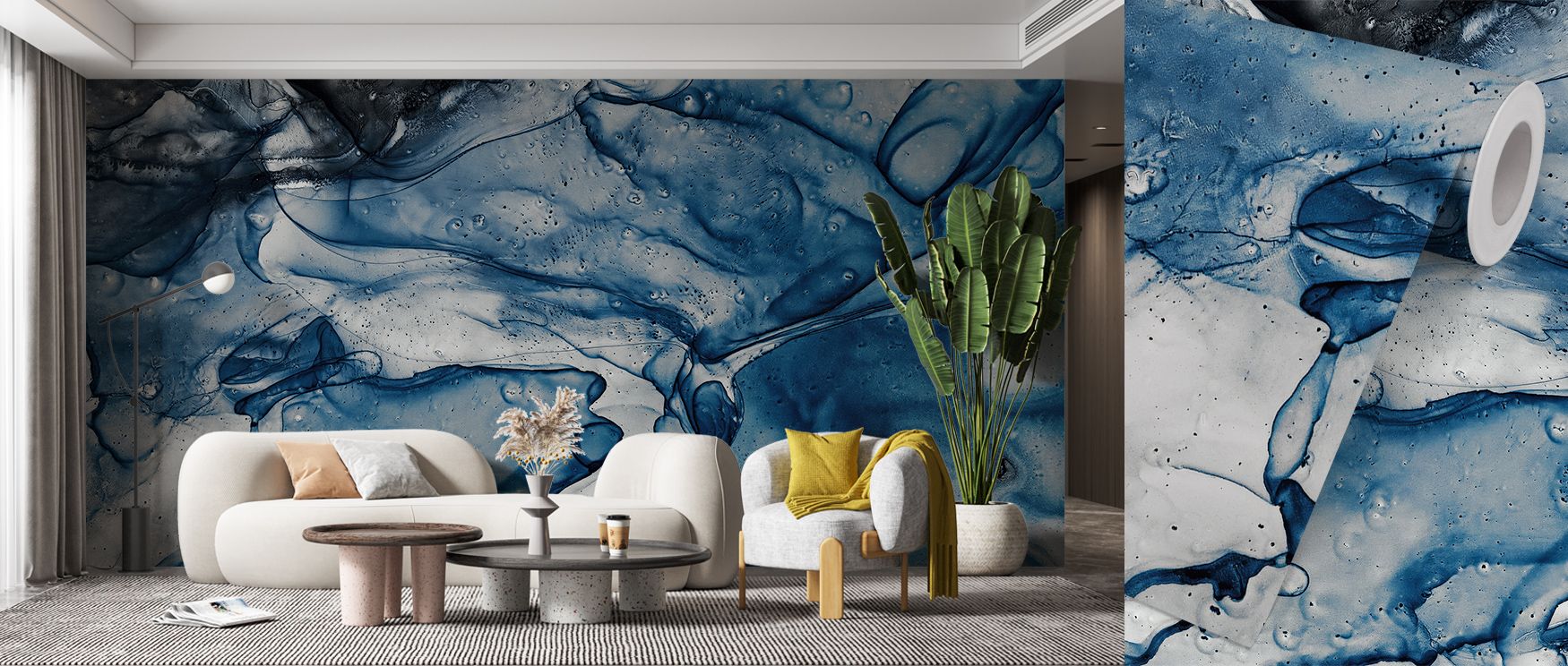 Artistic resonance emerges in the Oily Feels Wallpaper as tones sustain rhythm, enriching restful bedrooms or creative offices with atmosphere, cultural resonance, and decorative refinement that glow with elegance. 