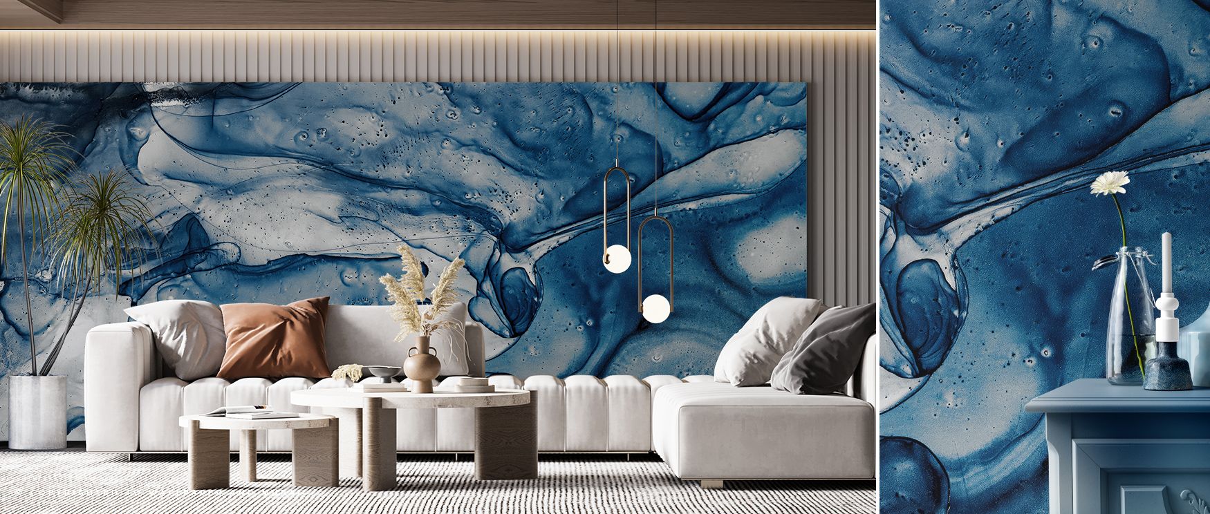 Luminous refinement defines the Oily Feels Wallpaper as liquid patterns sustain brilliance, enriching restful bedrooms or lively living rooms with atmosphere, cultural resonance, and decorative refinement that glow with artistry. 