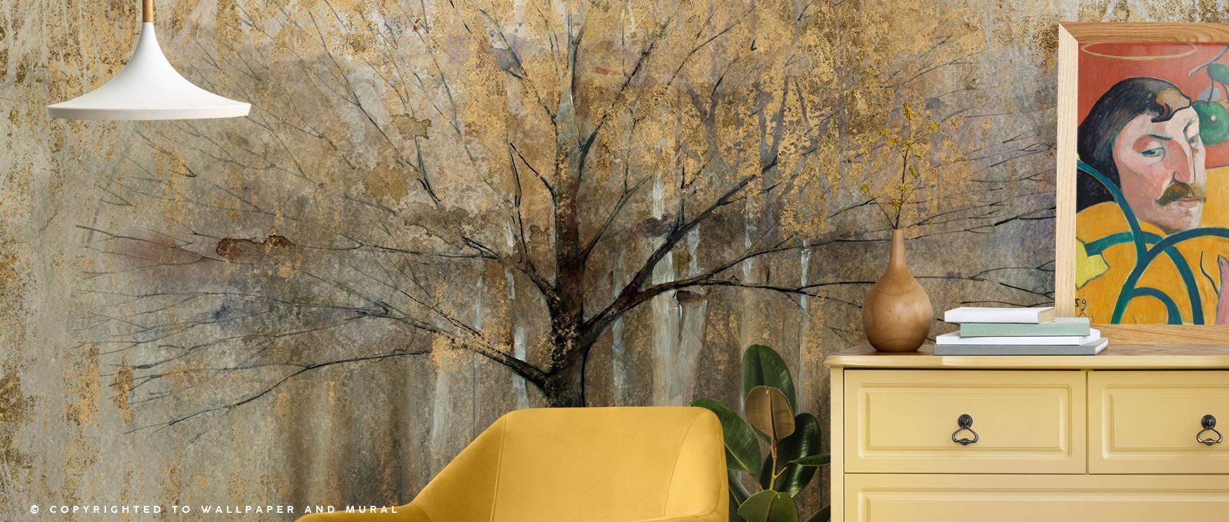 Luminous elegance defines the Open Arms Wallpaper as harmonious forms sustain resonance, enriching restful bedrooms or lively living rooms with atmosphere, cultural refinement, and decorative brilliance that glow with sophistication. 