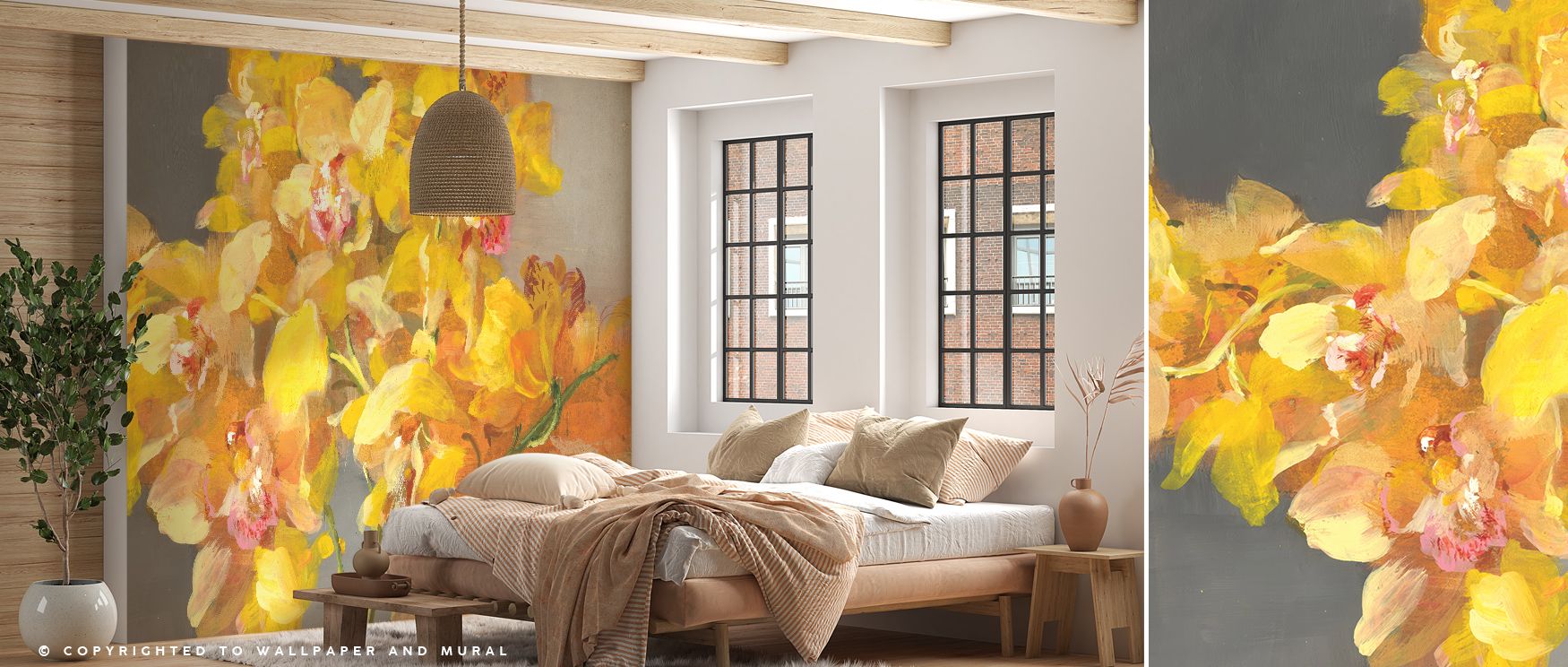 Decorative harmony radiates from the Orchid Dreaming Wallpaper as floral imagery enriches design, enriching restful bedrooms or inviting living rooms with atmosphere, cultural resonance, and artistic resonance that glow with elegance. 