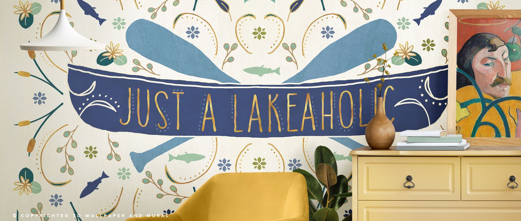 Tradition thrives through Otomi Lake I Wallpaper as motifs glide across backgrounds with balance. Each shape enriches interiors with artistry, blending culture and energy in bedrooms or celebratory dining spaces.