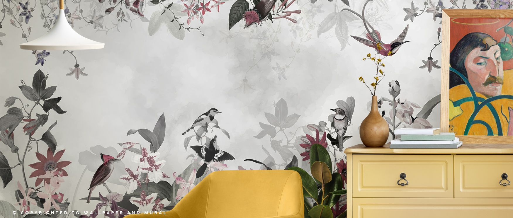 Paradise View Silver Cool Wallpaper radiates quiet strength as silver tones unfold into harmony. Interiors transform with serene elegance, giving bedrooms or intimate dining rooms atmosphere of timeless grace and peace.