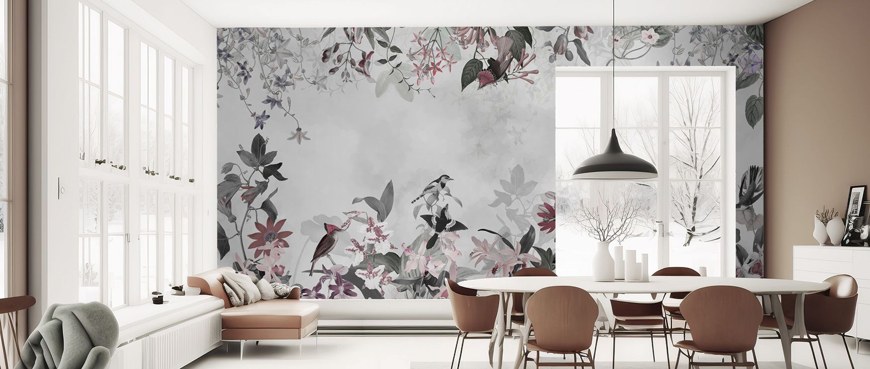 Through luminous silver hues, Paradise View Silver Cool Wallpaper enhances walls with subtle artistry. Its calm glow brings serenity to bedrooms or living rooms, offering atmosphere both modern and timeless. 
