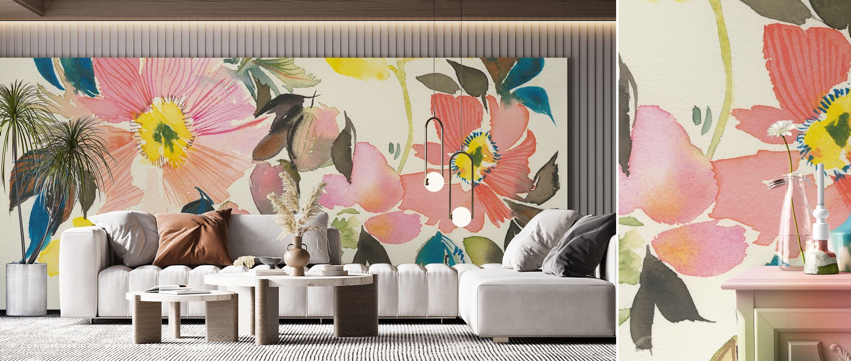 Every motif in Pastel Garden Wallpaper adds softness to walls, creating rhythm of calm beauty. Its design enriches interiors with refined atmosphere, making bedrooms or lounges feel like peaceful retreats enriched by floral imagery and delicate pastel ton