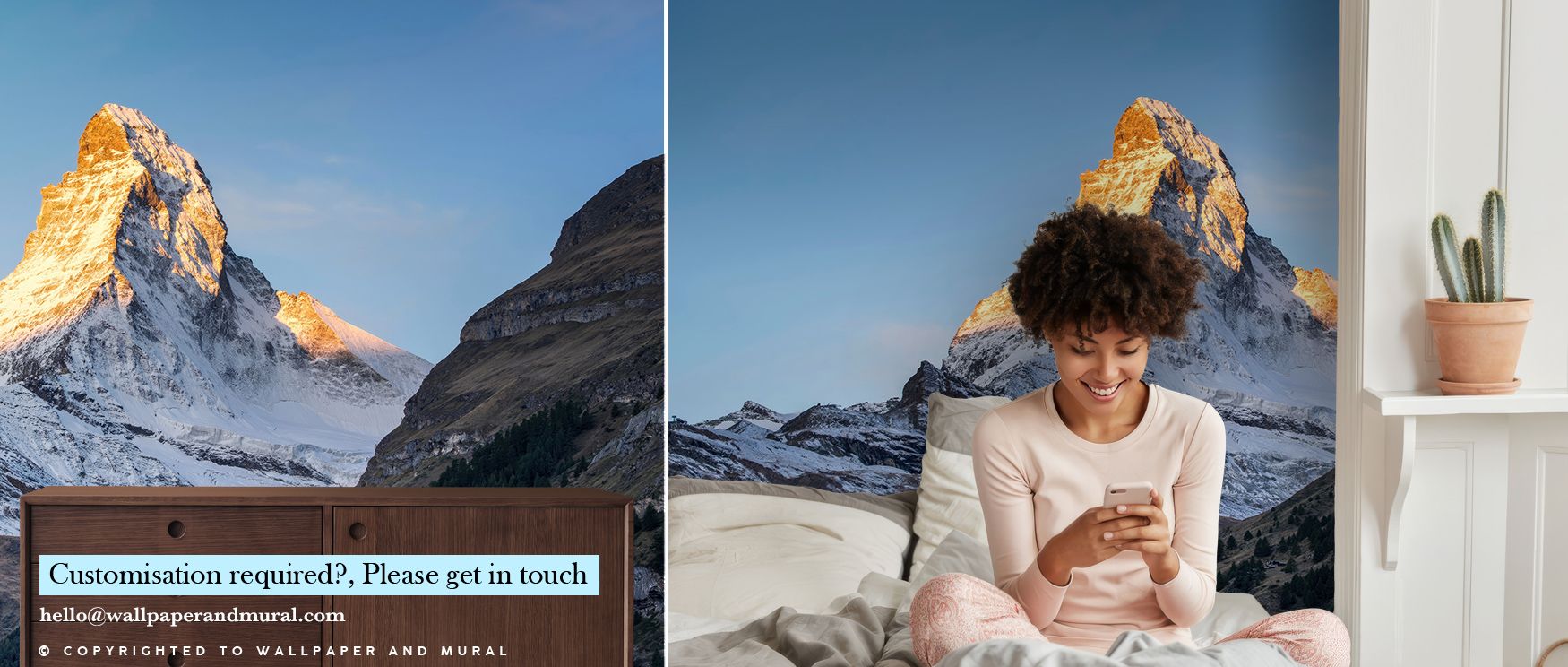 Peak Matterhorn Wallpaper radiates alpine strength as slopes rise toward luminous skies. The design enriches interiors with enduring charm, filling bedrooms or living rooms with atmosphere of natural grandeur that reflects beauty of resilience and eleganc