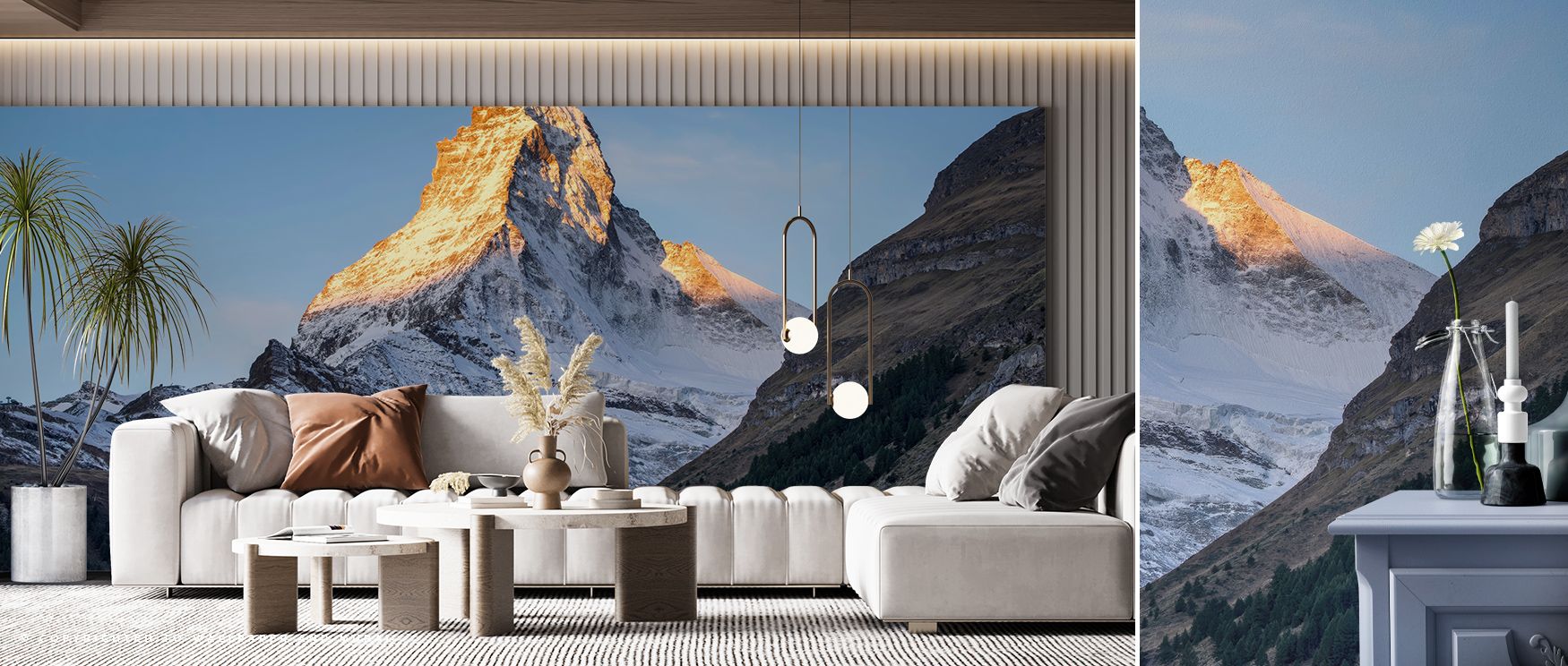 The Peak Matterhorn Wallpaper enhances interiors with summit brilliance, where mountain clarity enriches walls with strength. Bedrooms or dining rooms become sanctuaries of calm, filled with alpine beauty and timeless charm that celebrates nature’s enduri