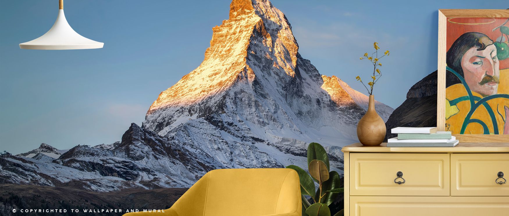 Through rugged contours and luminous skies, Peak Matterhorn Wallpaper conveys resilience. The imagery transforms interiors with alpine grandeur, enriching bedrooms or lounge spaces with atmosphere of timeless natural strength and calm artistic balance.