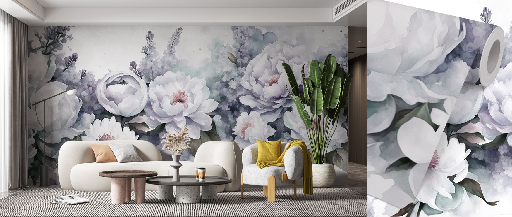 Peony Melody Romantic Wallpaper reflects gentle beauty in soft floral tones, shaping interiors with rhythm of blossoms. Its imagery enhances walls with composure and calm, enriching bedrooms or living rooms with poetic elegance, refined grace, and atmosph