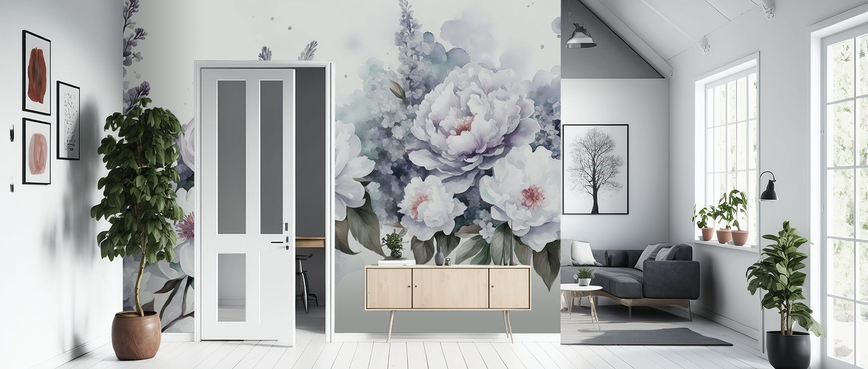 Peony Melody Romantic Wallpaper transforms walls with soft blossoms, creating rhythm that uplifts interiors with romantic charm. Its layered tones enrich spaces with elegance and serenity, turning bedrooms or dining rooms into poetic retreats where floral