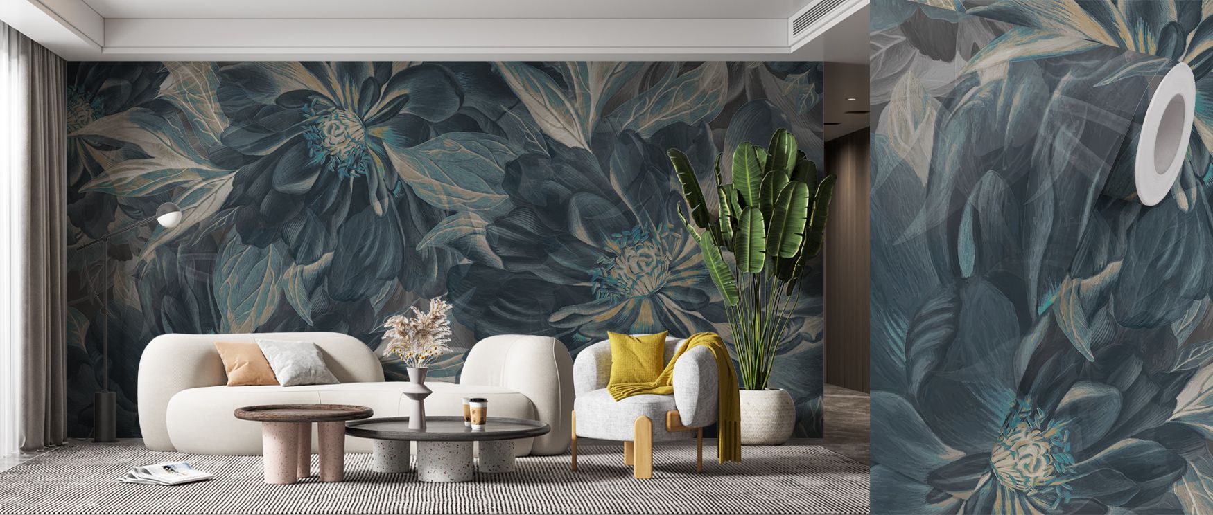 Soft floral charm emerges within Peony Study – Midnight Teal Wallpaper, where blossoms carry subtle rhythm across teal tones. Its imagery enriches walls with serenity, transforming bedrooms or lounges into refined retreats filled with atmosphere of calm, 
