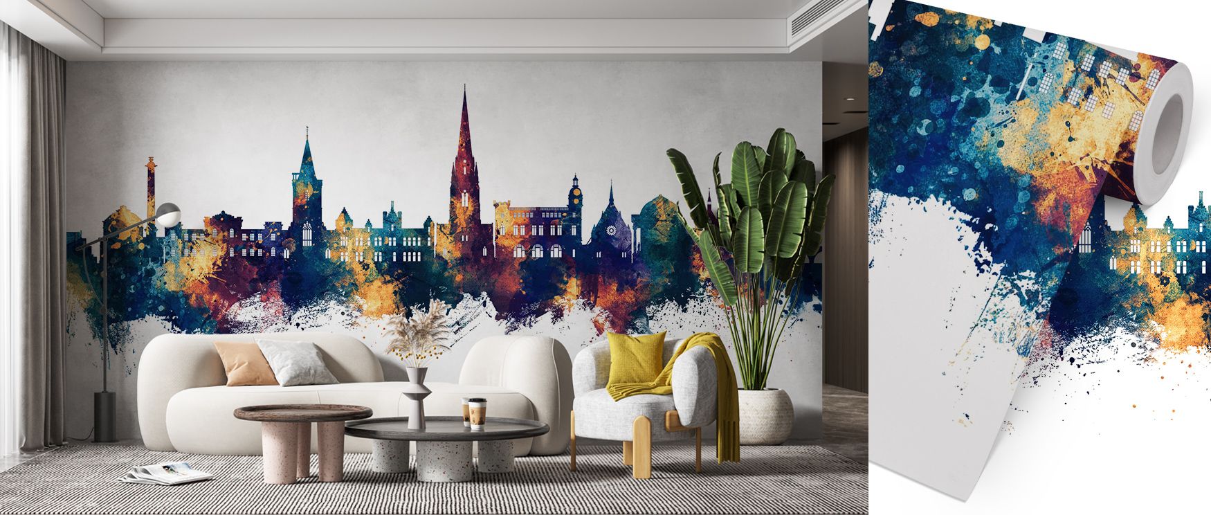 Every detail of Perth Scotland Skyline Blue & Bronze Wallpaper reflects heritage charm as silhouettes shimmer across tones. Interiors glow with composure, offering bedrooms or dining rooms atmosphere of sophistication. Walls become enriched with artistry,