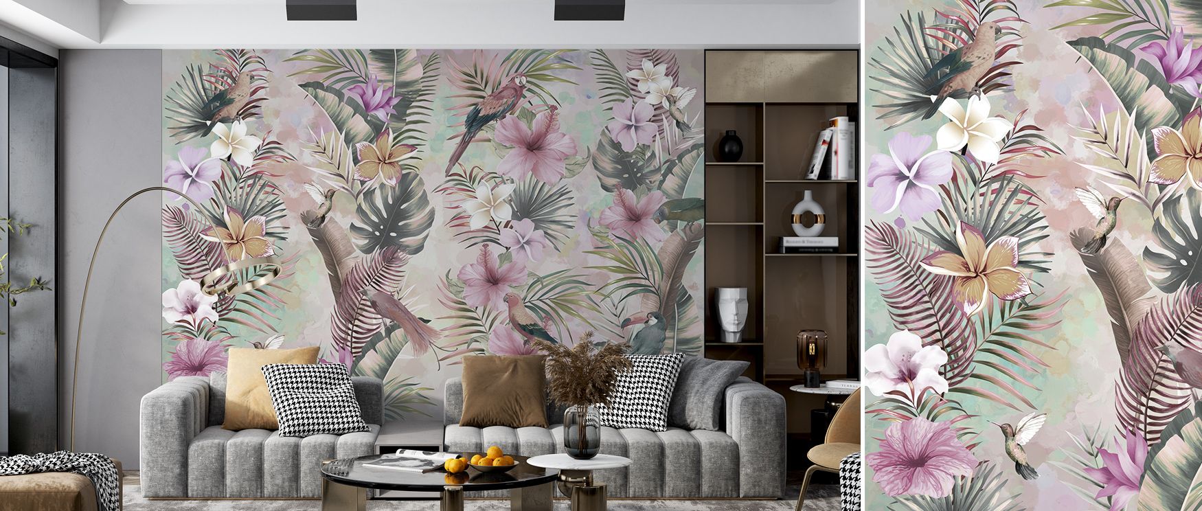 Pink Exotic Vibes Wallpaper transforms interiors with its spirited patterns that radiate warmth and charm. Across vivid pink hues, exotic motifs add energy and poetic artistry. Bedrooms or lounges resonate with celebratory rhythm, creating spaces that thr