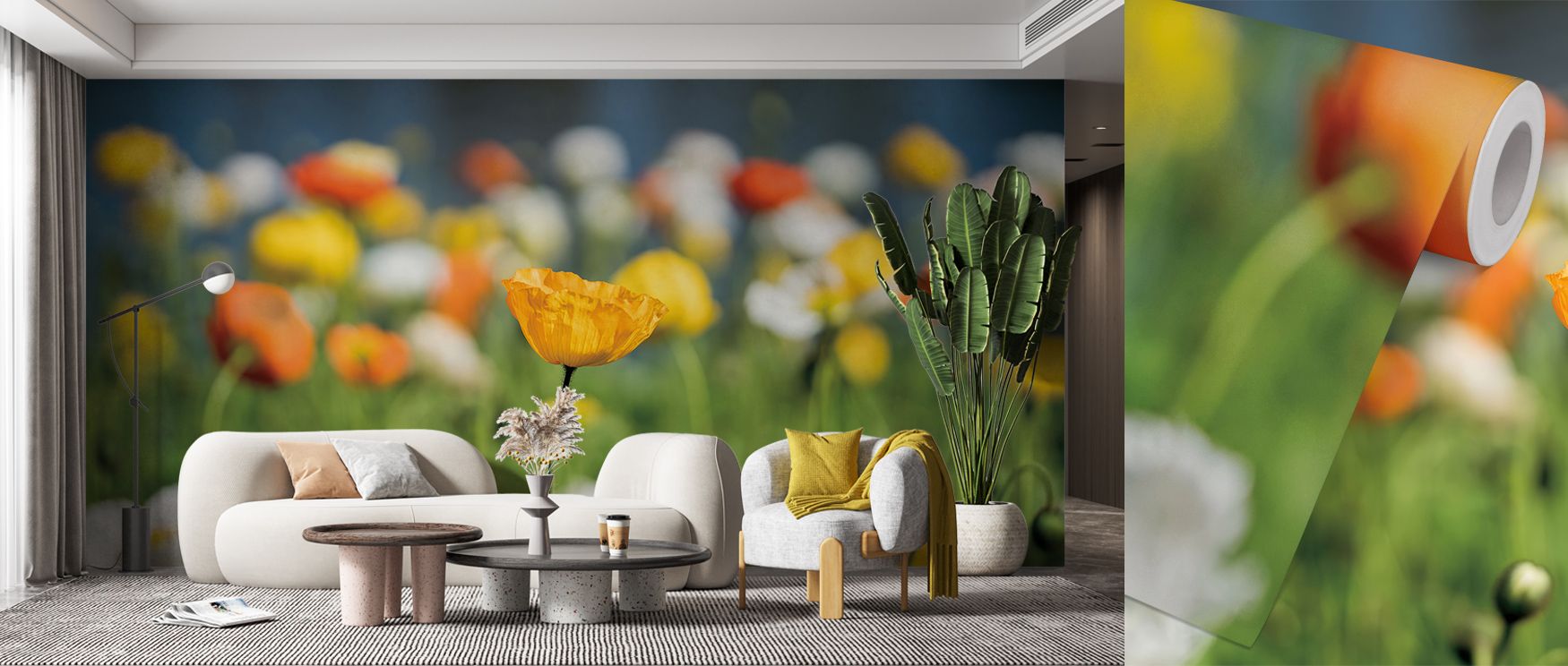 Poppy Fields Wallpaper embodies natural poetry as blossoms unfold in rhythm across fields. Its imagery enriches interiors with calm composure, transforming bedrooms or lounges into retreats. Each motif radiates energy and charm, creating atmosphere of ser