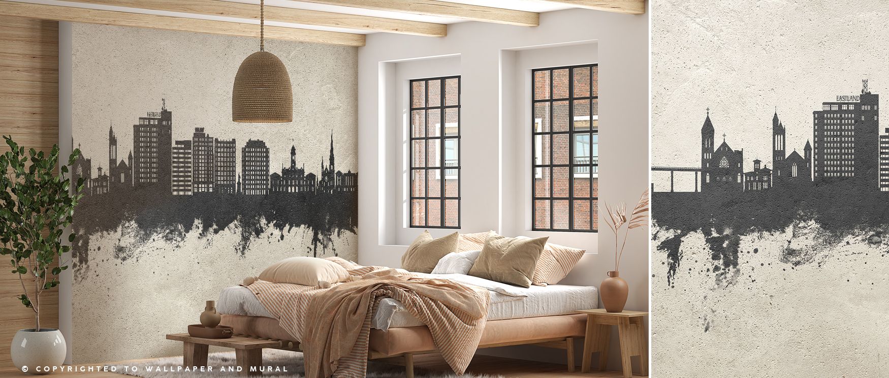 Portland Maine Skyline Concrete Wallpaper thrives on heritage presence as silhouettes emerge in muted strength. Its imagery enriches interiors with sophistication, making bedrooms or dining rooms glow with composure. Walls transform into poetic reflection