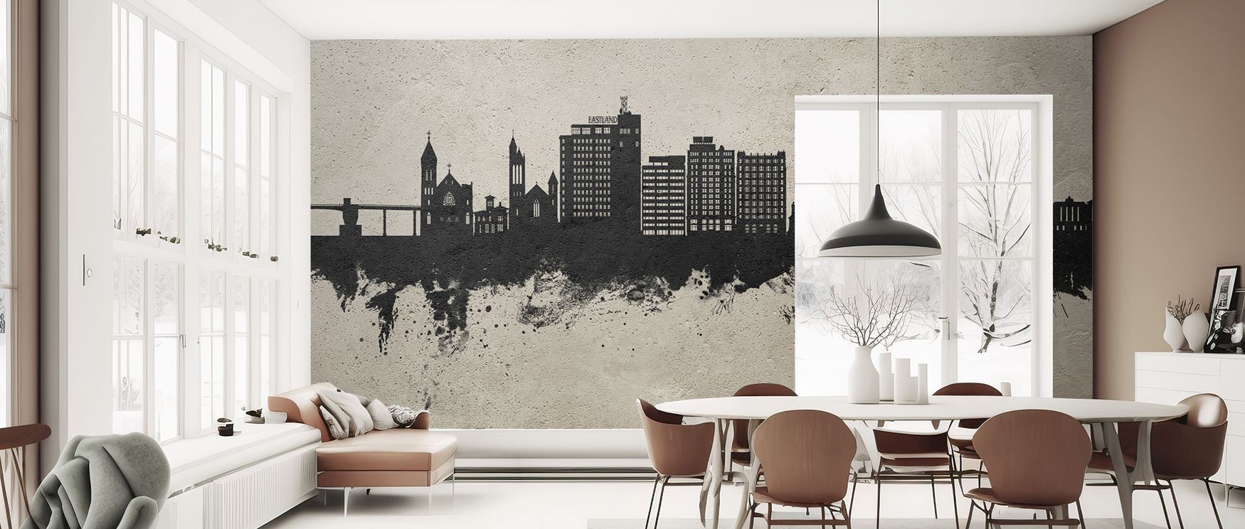 The imagery of Portland Maine Skyline Concrete Wallpaper thrives on heritage clarity, where urban silhouettes glow across muted tones. Interiors are enriched with composure, their walls transformed into reflections of cultural pride. Bedrooms or lounges g