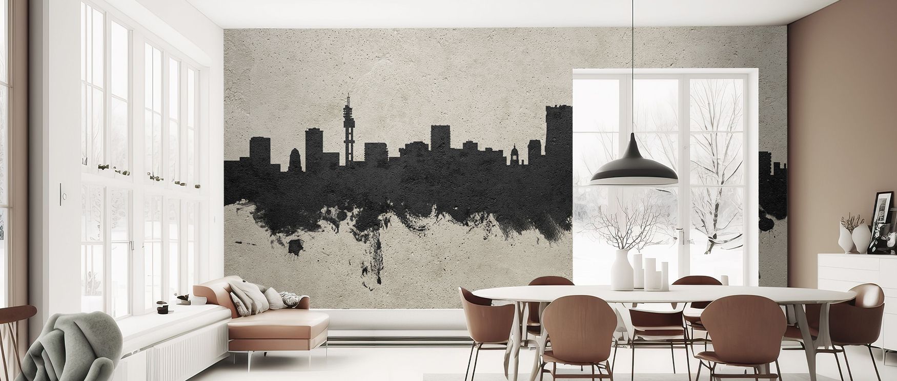 The imagery of Pretoria South Africa Skyline Concrete Wallpaper thrives on heritage balance where urban silhouettes align across tonal depth. Interiors glow with artistry, their walls enriched with resonance. Bedrooms or lounges gain cultural charm, creat