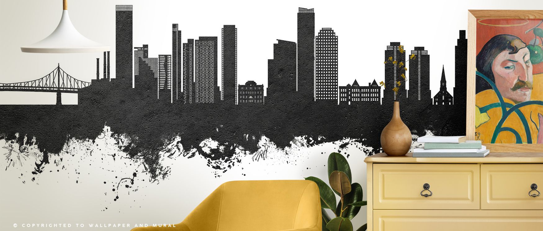 Queens New York Skyline Black & White Wallpaper thrives on balance of contrast where architecture stands luminous. Its imagery enriches interiors with composure, offering bedrooms or dining rooms atmosphere of refinement. Walls glow with artistry, creatin