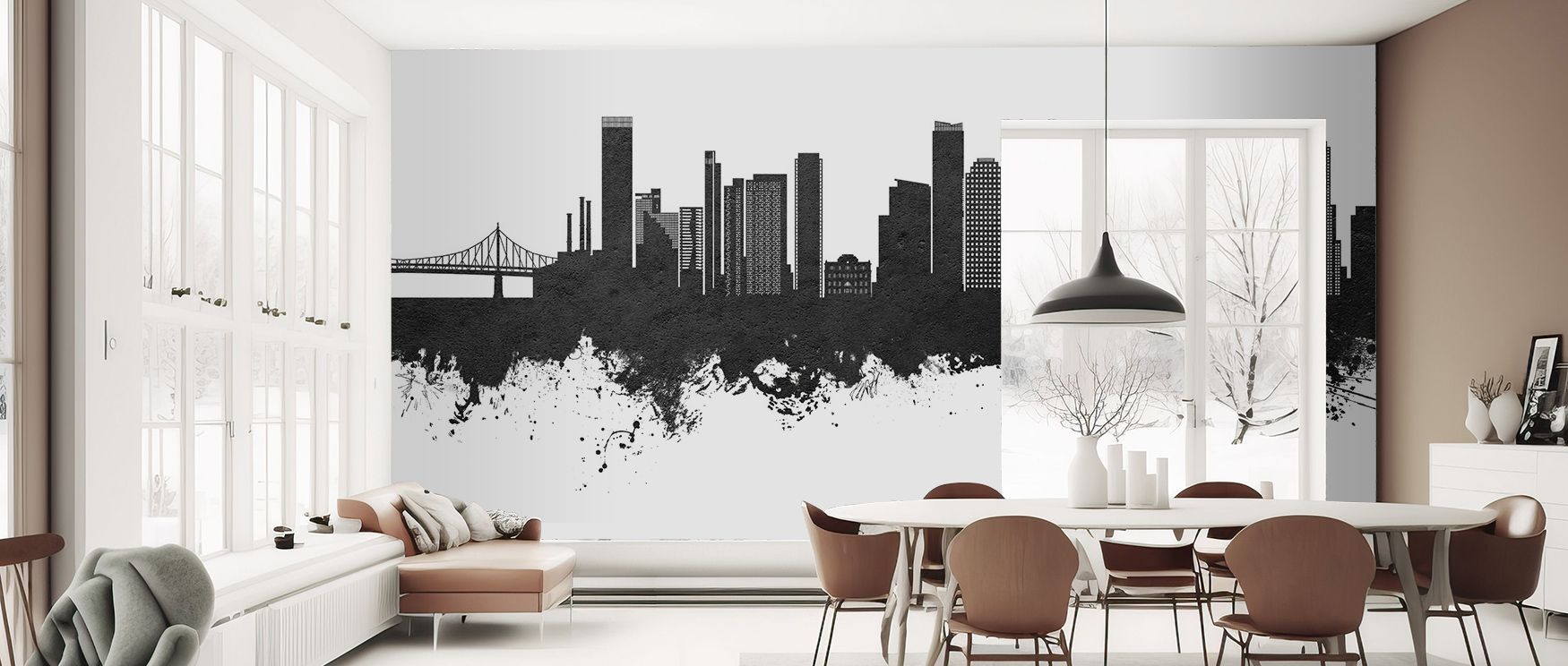 The imagery of Queens New York Skyline Black & White Wallpaper radiates cultural elegance where silhouettes stretch in clarity. Interiors glow with sophistication, filling bedrooms or living rooms with balance. Surfaces glow with artistry, shaping retreat