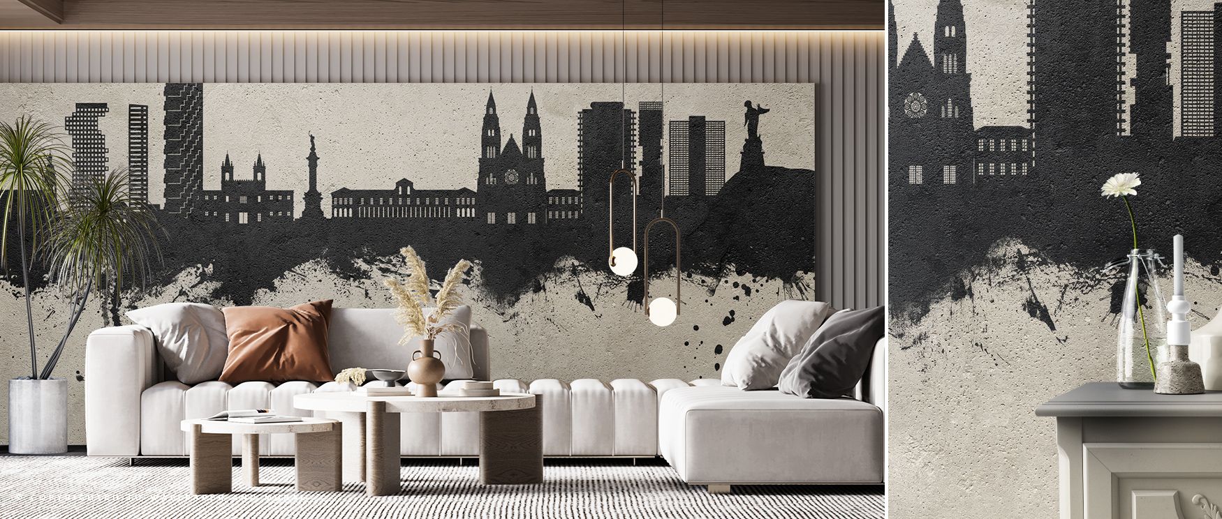 Quito Ecuador Skyline Concrete Wallpaper reflects historical pride through silhouettes rendered in muted resonance. Its imagery enriches interiors with composure, filling bedrooms or living rooms with heritage charm. Surfaces glow with artistry, creating 