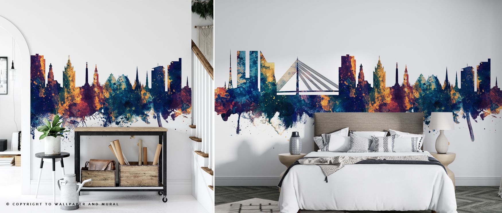 Riga Latvia Skyline Blue & Bronze Wallpaper embodies elegance as rooftops glow in luminous sequence. Its imagery enriches interiors with composure, filling bedrooms or lounges with sophistication. Walls glow with artistry, shaping poetic retreats enriched