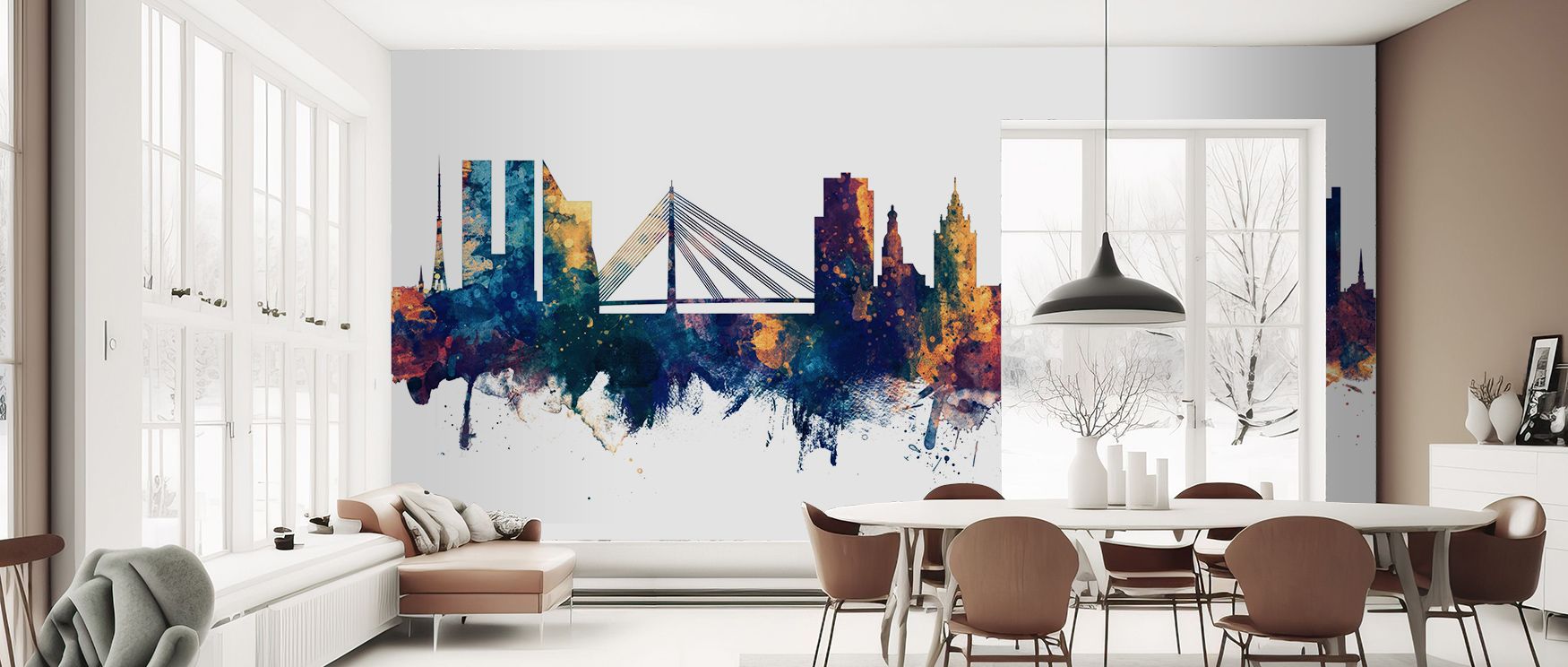 The imagery of Riga Latvia Skyline Blue & Bronze Wallpaper radiates sophistication where silhouettes glow across tonal harmony. Interiors glow with composure, enriching bedrooms or living rooms with heritage resonance. Surfaces glow with artistry, shaping