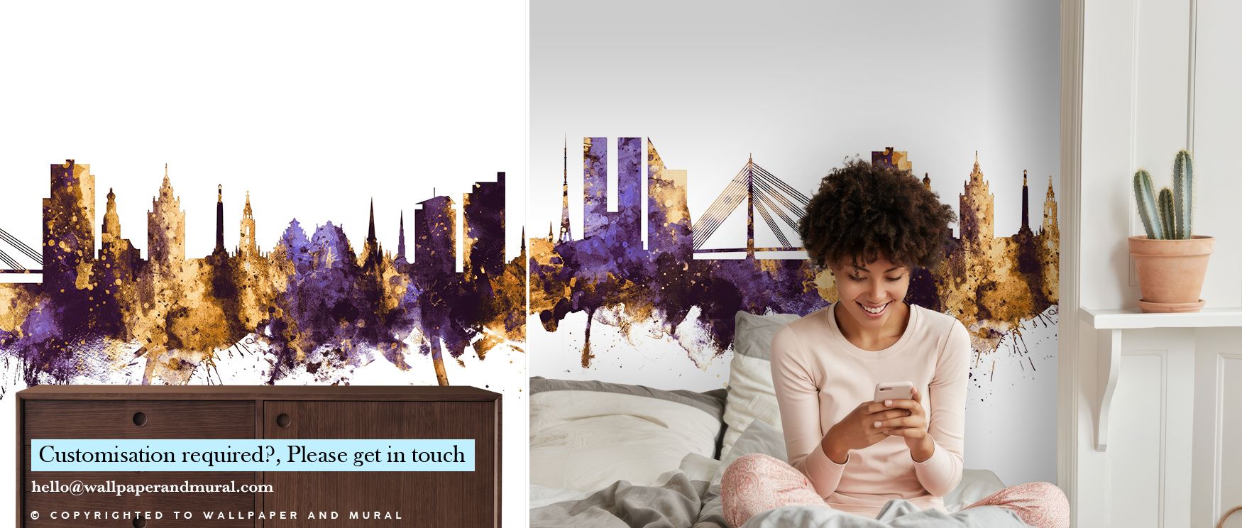 The Riga Latvia Skyline Purple & Gold Wallpaper radiates cultural pride as domes and rooftops glow across layered tones. Interiors glow with composure, enriching bedrooms or living rooms with sophistication. Each wall becomes sanctuary enriched by artistr