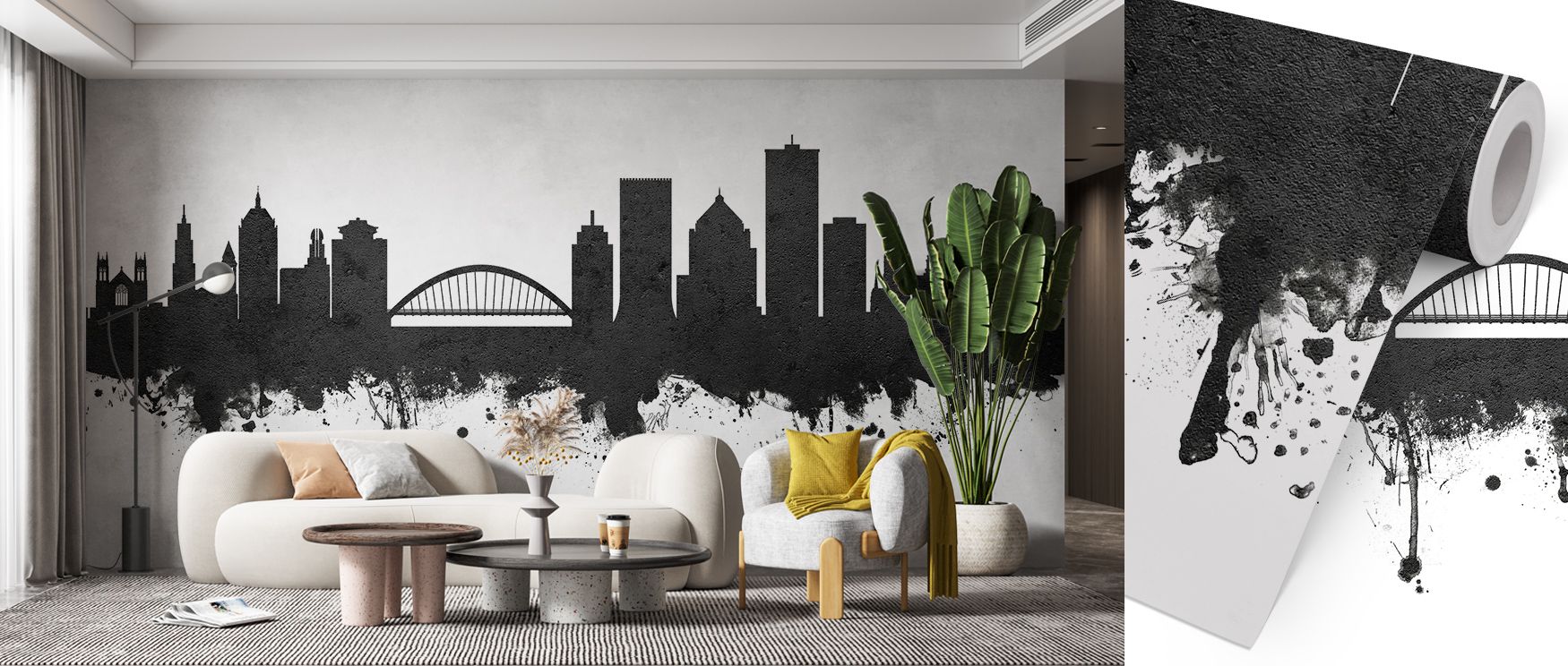 Every contour of Rochester New York Skyline Black & White Wallpaper reflects cultural rhythm where architecture glows in tonal balance. Interiors glow with composure, enriching bedrooms or dining rooms with sophistication. Surfaces glow with artistry, sha