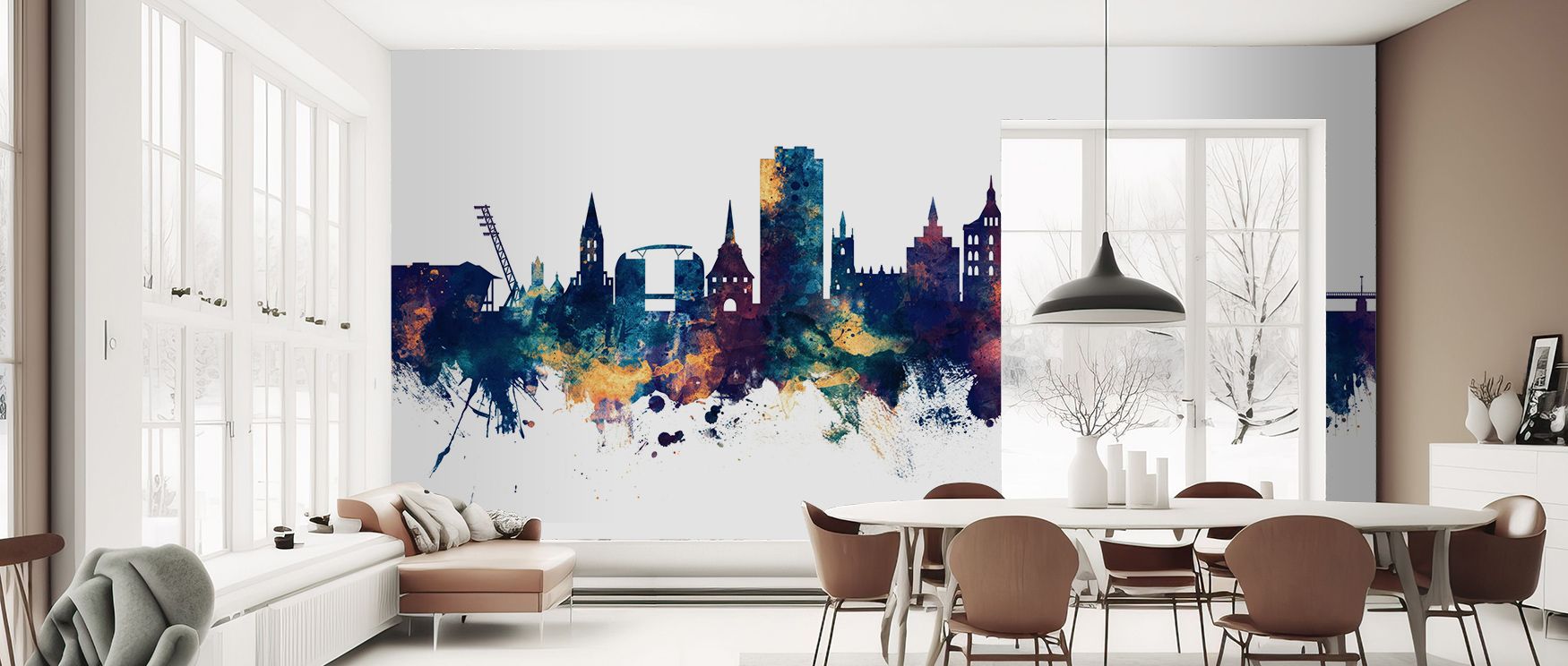 The imagery of Rostock Germany Skyline Blue & Bronze Wallpaper radiates refinement as silhouettes glow in luminous balance. Interiors glow with cultural resonance, enriching bedrooms or living rooms with sophistication. Surfaces glow with artistry, shapin
