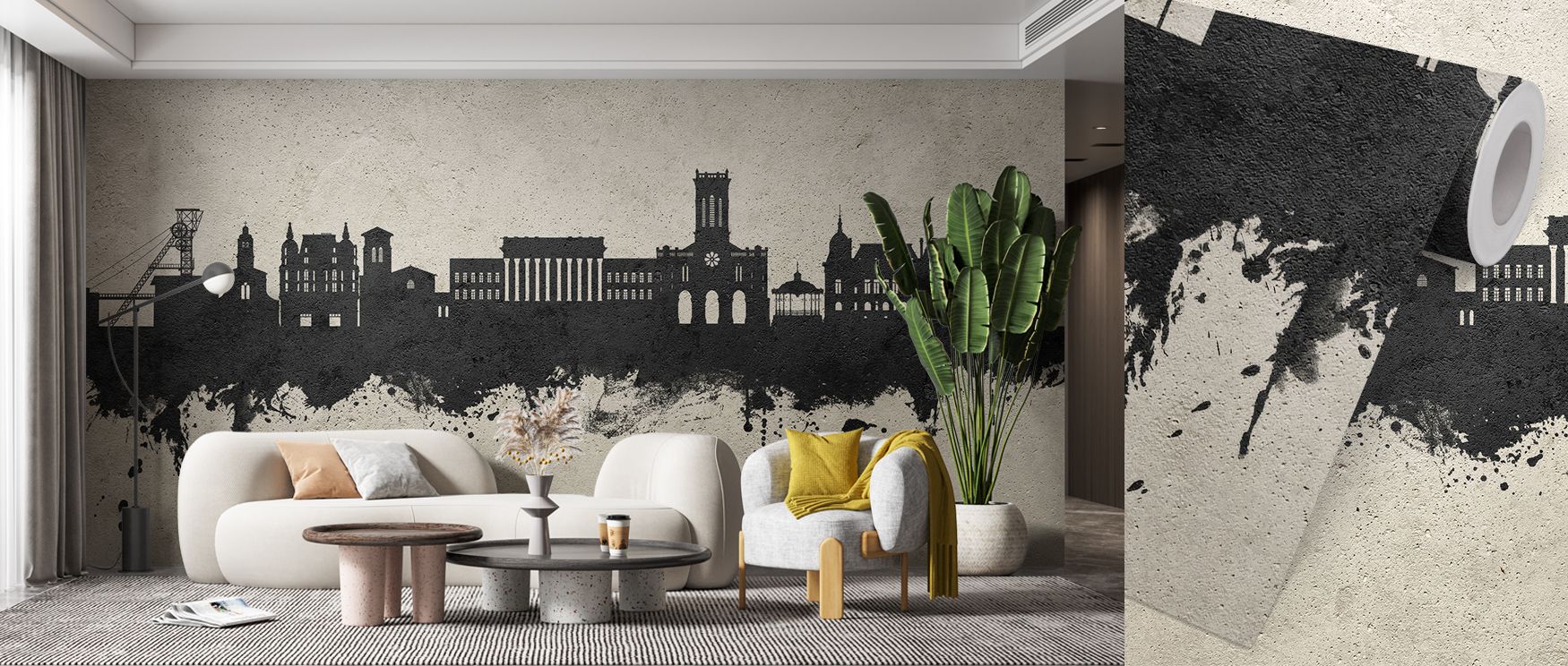 Every detail of Saint-Étienne France Skyline Concrete Wallpaper reflects muted resonance where rooftops glow with heritage depth. Interiors glow with sophistication, enriching bedrooms or dining rooms with calmness. Walls glow with artistry, shaping poeti