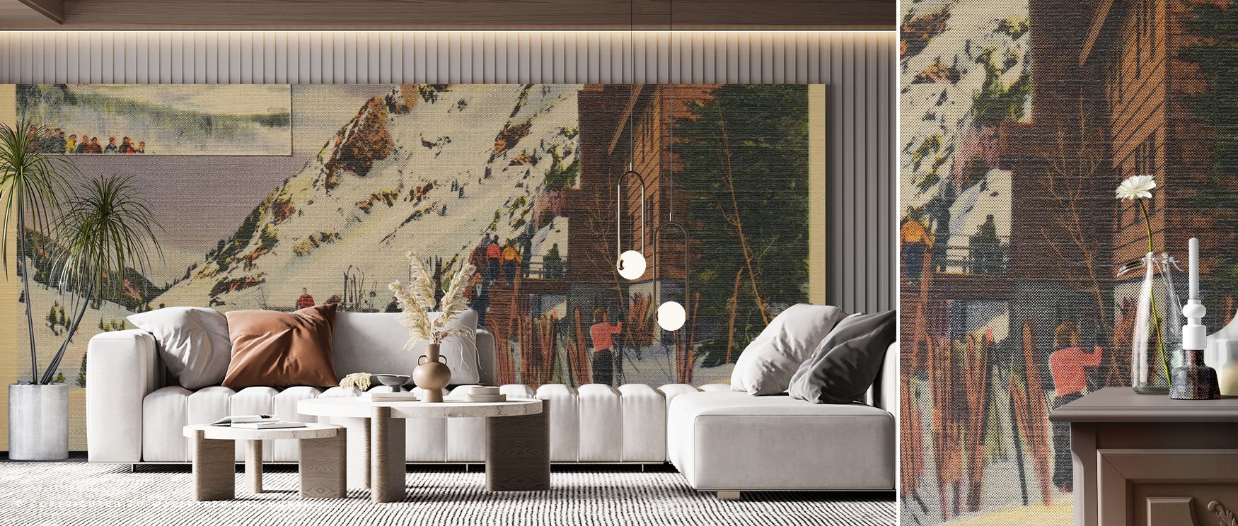 Salt Lake City Postcard – Screenprint Wallpaper embodies cultural elegance where postcards align across tonal balance. Interiors glow with nostalgia, filling bedrooms or living rooms with refinement. Walls radiate artistry, shaping sanctuaries enriched by