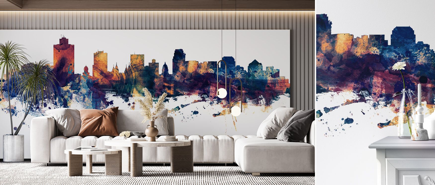 Salt Lake City Utah Skyline Blue & Bronze Wallpaper reflects harmony where architecture glows against radiant skies. Its imagery enriches bedrooms or living rooms with composure. Surfaces glow with artistry, shaping retreats enriched by cultural pride whe
