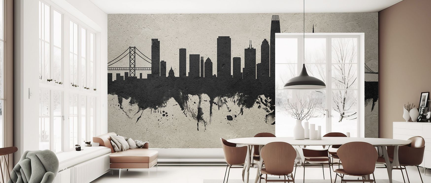 San Francisco Skyline Concrete Wallpaper thrives on muted strength where rooftops emerge in tonal imagery. Its design enriches bedrooms or dining rooms with composure. Walls glow with artistry, shaping poetic retreats enriched by cultural pride where reso