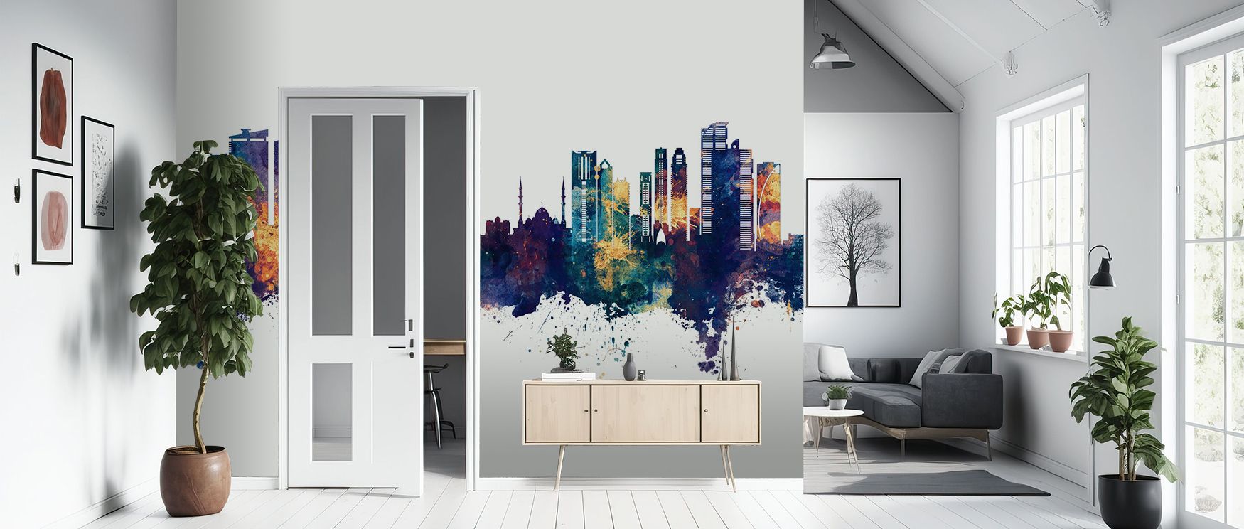 Sharjah Skyline Blue & Bronze Wallpaper embodies tonal resonance where architecture glows across luminous imagery. Its design enriches bedrooms or living rooms with refinement. Walls glow with artistry, shaping retreats enriched by balance where cultural 