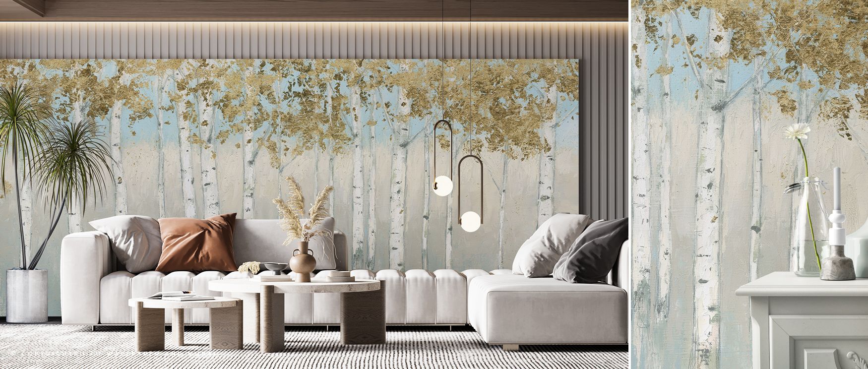 Shimmering Forest Wallpaper reflects woodland balance where shimmering imagery flows softly through tonal presence. Its design enriches bedrooms or living rooms with composure. Walls glow with artistry, shaping retreats enriched by tranquility where natur