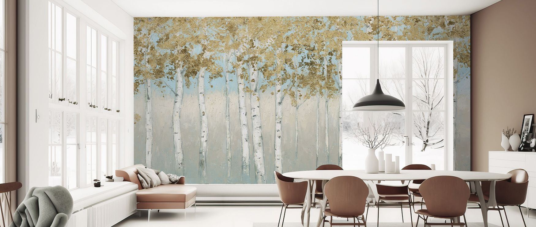 The imagery of Shimmering Forest Wallpaper radiates enchantment where glowing tones shimmer through woodland presence. Interiors glow with composure, enriching bedrooms or living rooms with harmony. Surfaces glow with artistry, shaping retreats enriched b