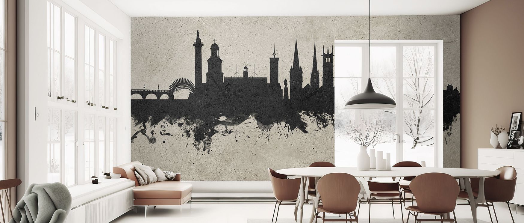 The imagery of Shrewsbury England Skyline Concrete Wallpaper radiates refinement where muted architecture glows across tonal resonance. Interiors glow with composure, enriching bedrooms or living rooms with sophistication. Walls glow with artistry, shapin